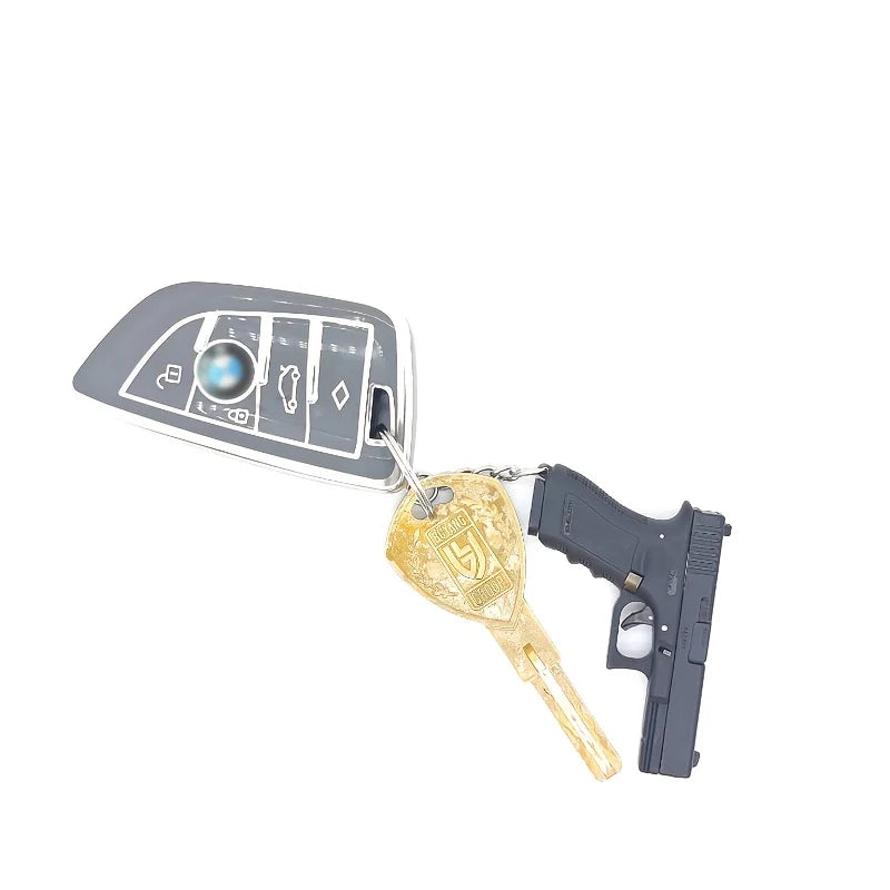 Muito Bom Glock 17 Fidget Keychain Handmade Metal Pistol