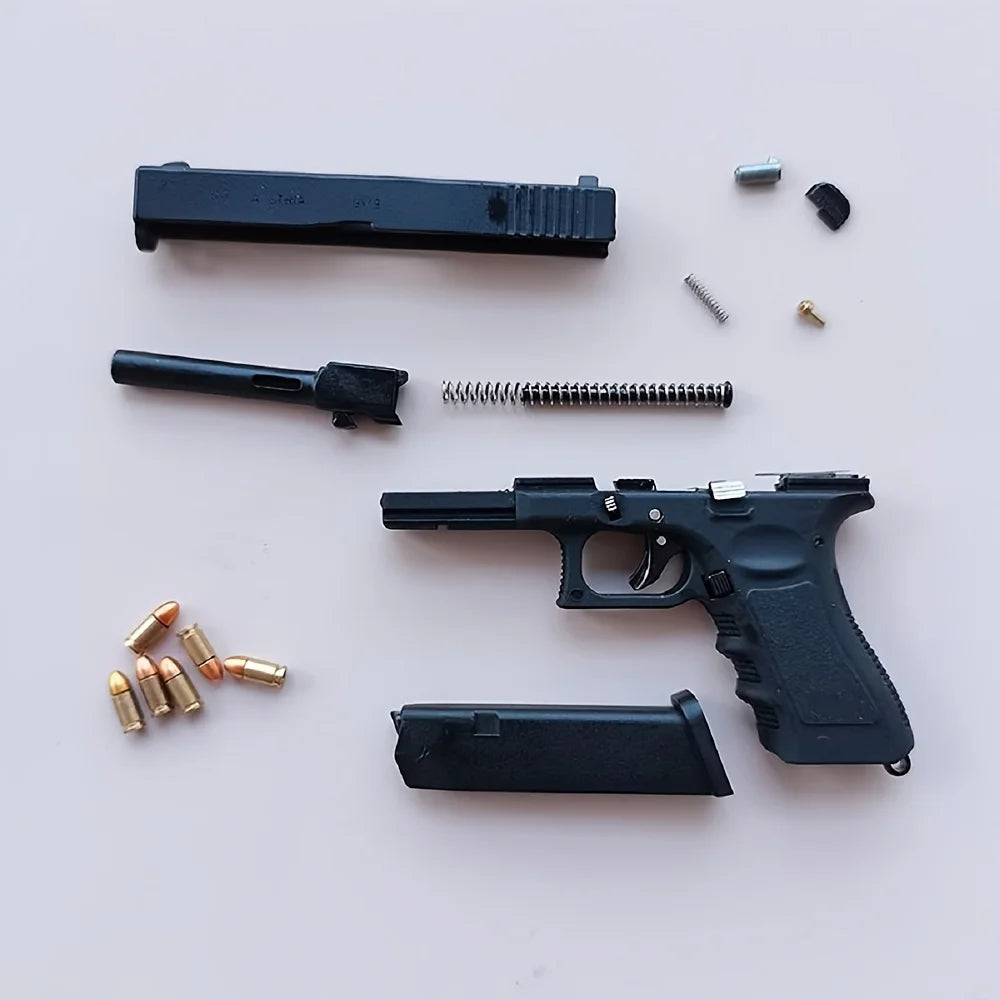 Muito Bom Glock 17 Fidget Keychain Handmade Metal Pistol