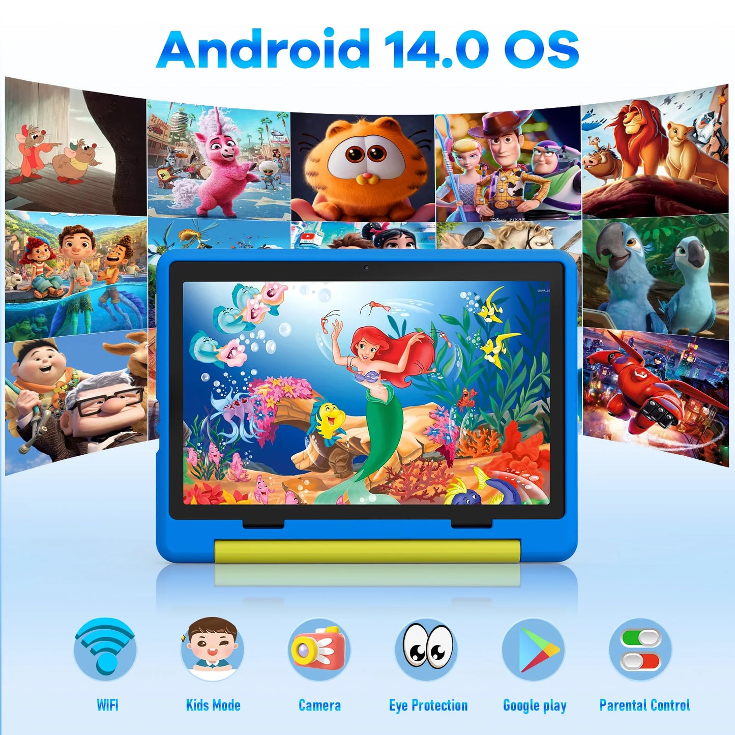 AEEZO-US KT1016 Kid Tablet Android 14 Quad Core 8GB