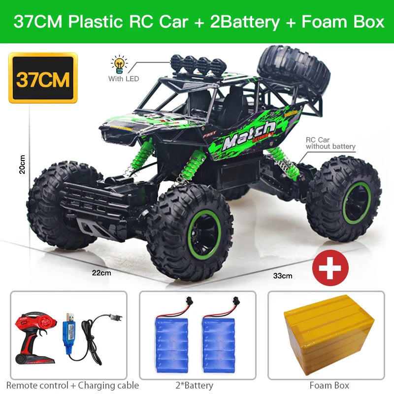 ZWN 4WD RC Car With LED Lights 2.4G Remote Durability