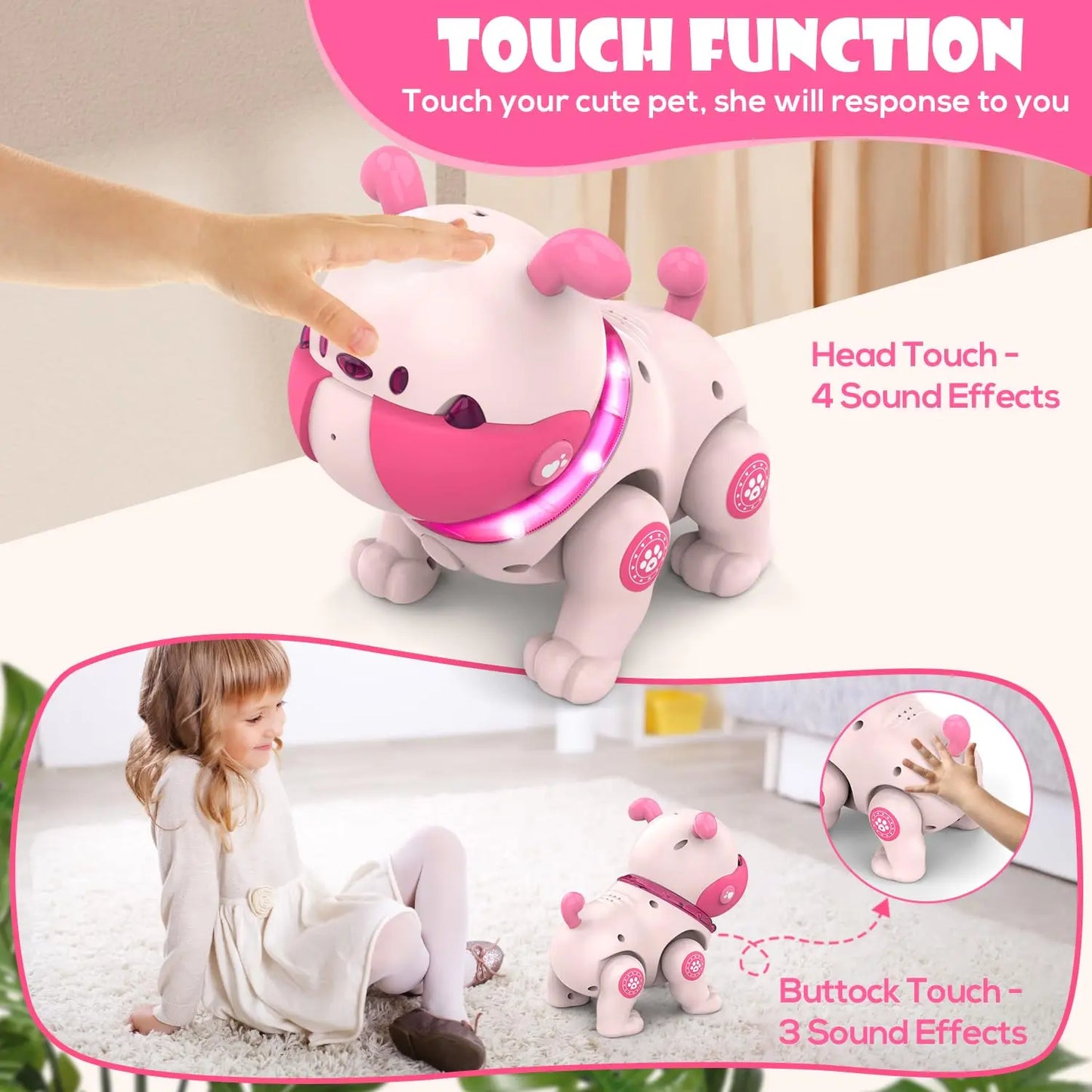 Hign-Concerned Chemical Dog Remote Control Puppy Toy LED