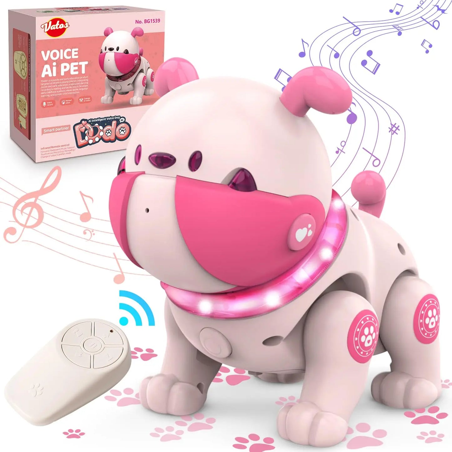 Hign-Concerned Chemical Dog Remote Control Puppy Toy LED