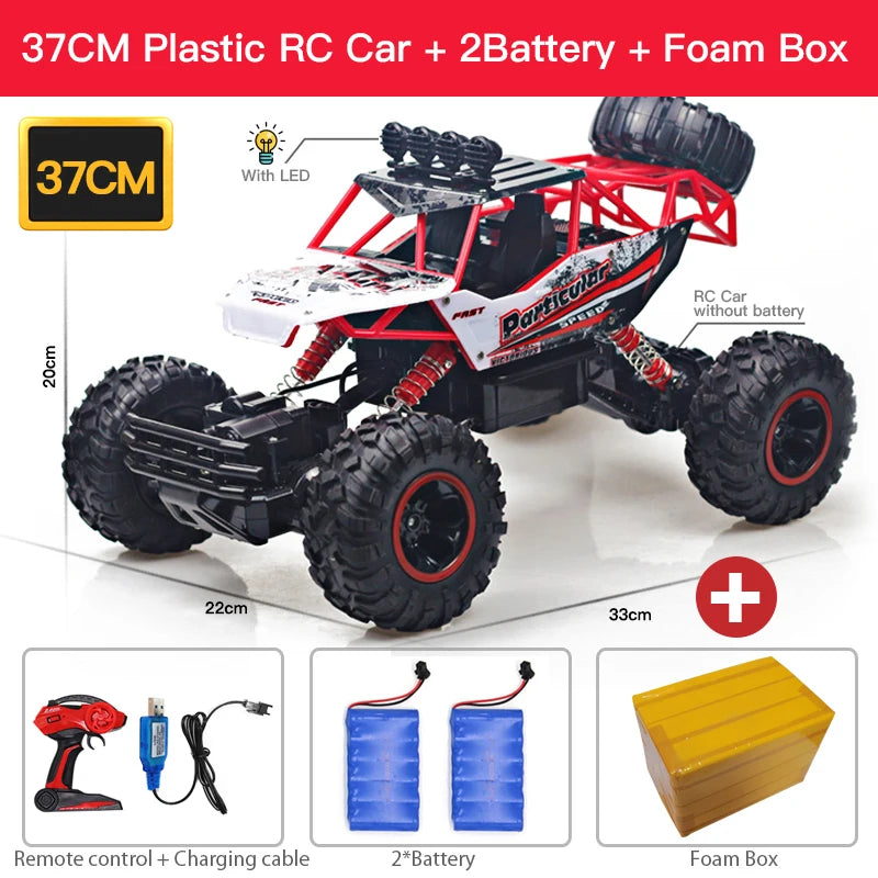 ZWN 4WD RC Car With LED Lights 2.4G Remote Durability