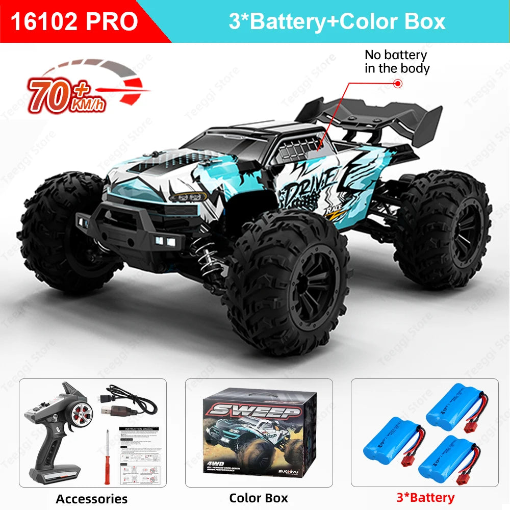 Teeggi 16101 Pro RC Car 4WD LED Drift UltraSpeed Terrain