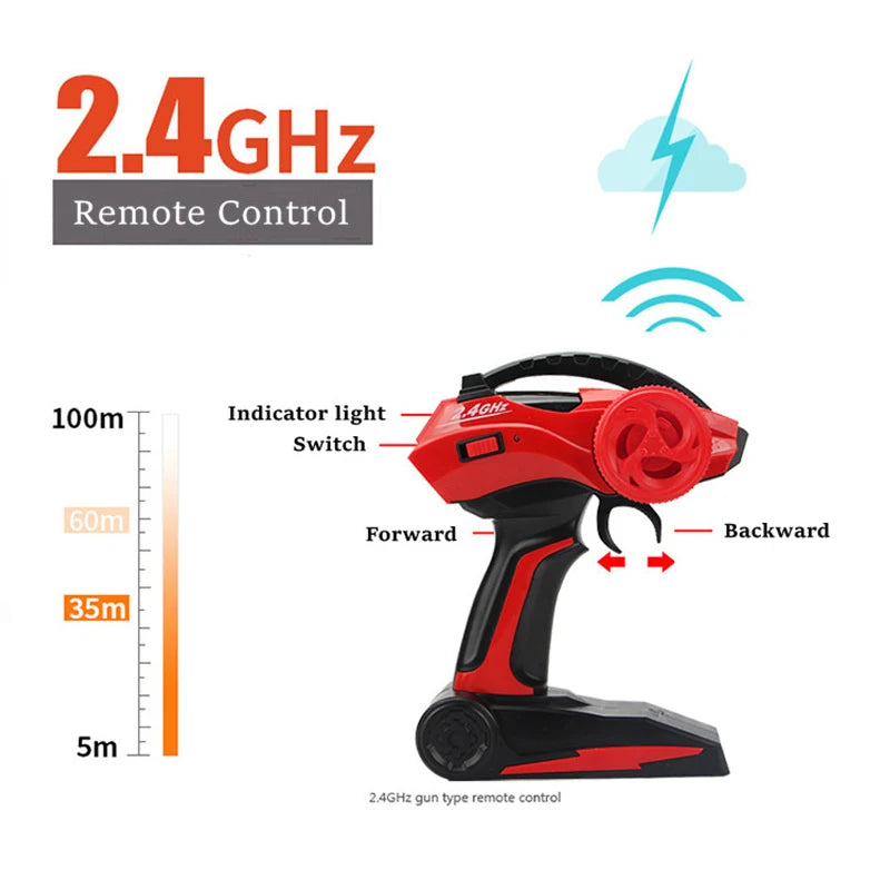 ZWN 4WD RC Car With LED Lights 2.4G Remote Durability
