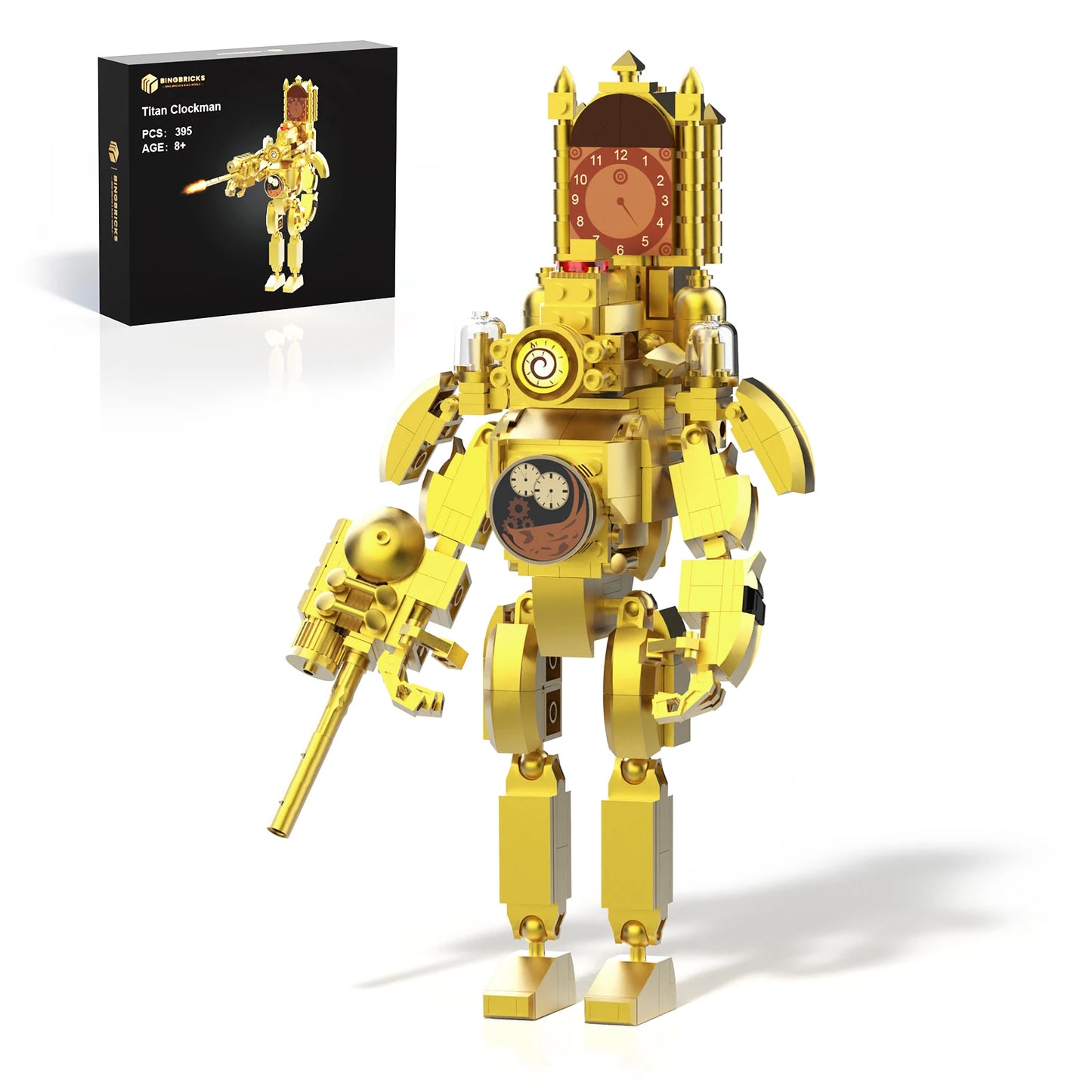 TENHORSESC Skibidi Toilet Clockman Titan Building Sets 395