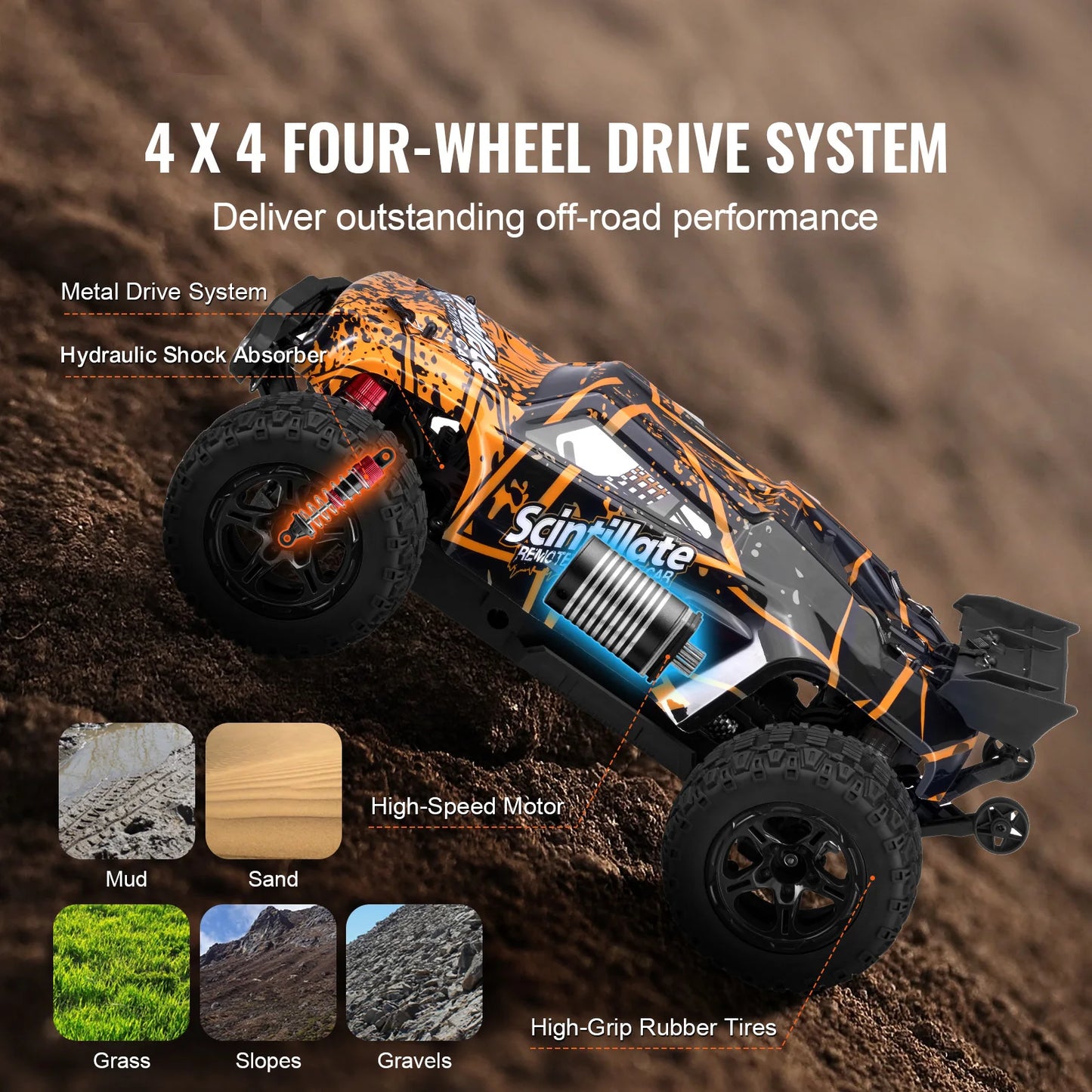 SucceBuy 50 Kmhmax 1 10 RC Car High Speed AllTerrain4WD