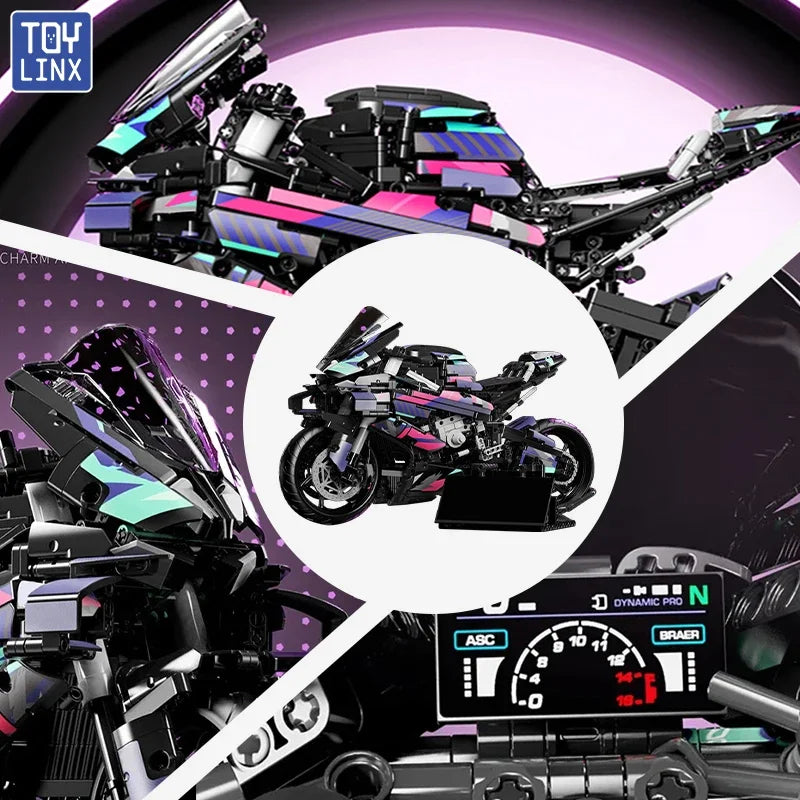 Kbox Motorcycle Model Building Blocks Toy 1920 Pieces