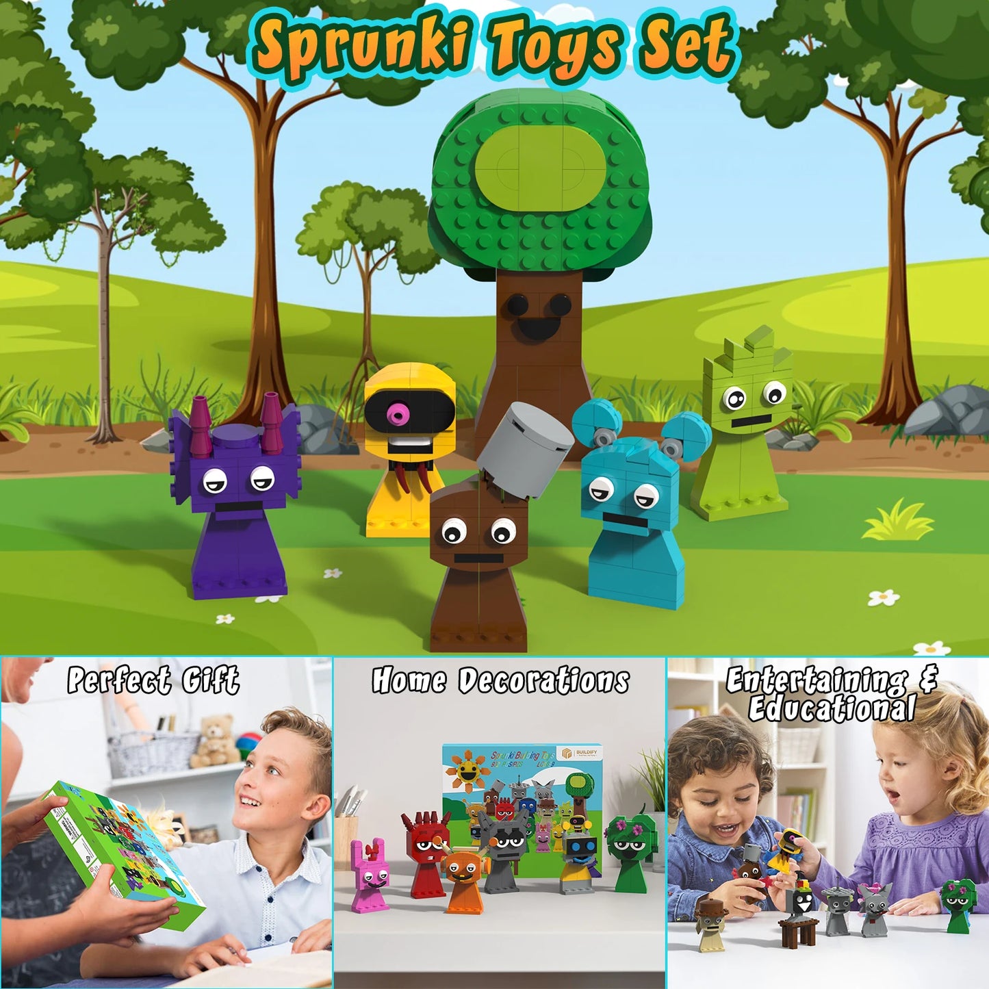 TENHORSESC Sprunki 932 Building Set Compatible With Lego