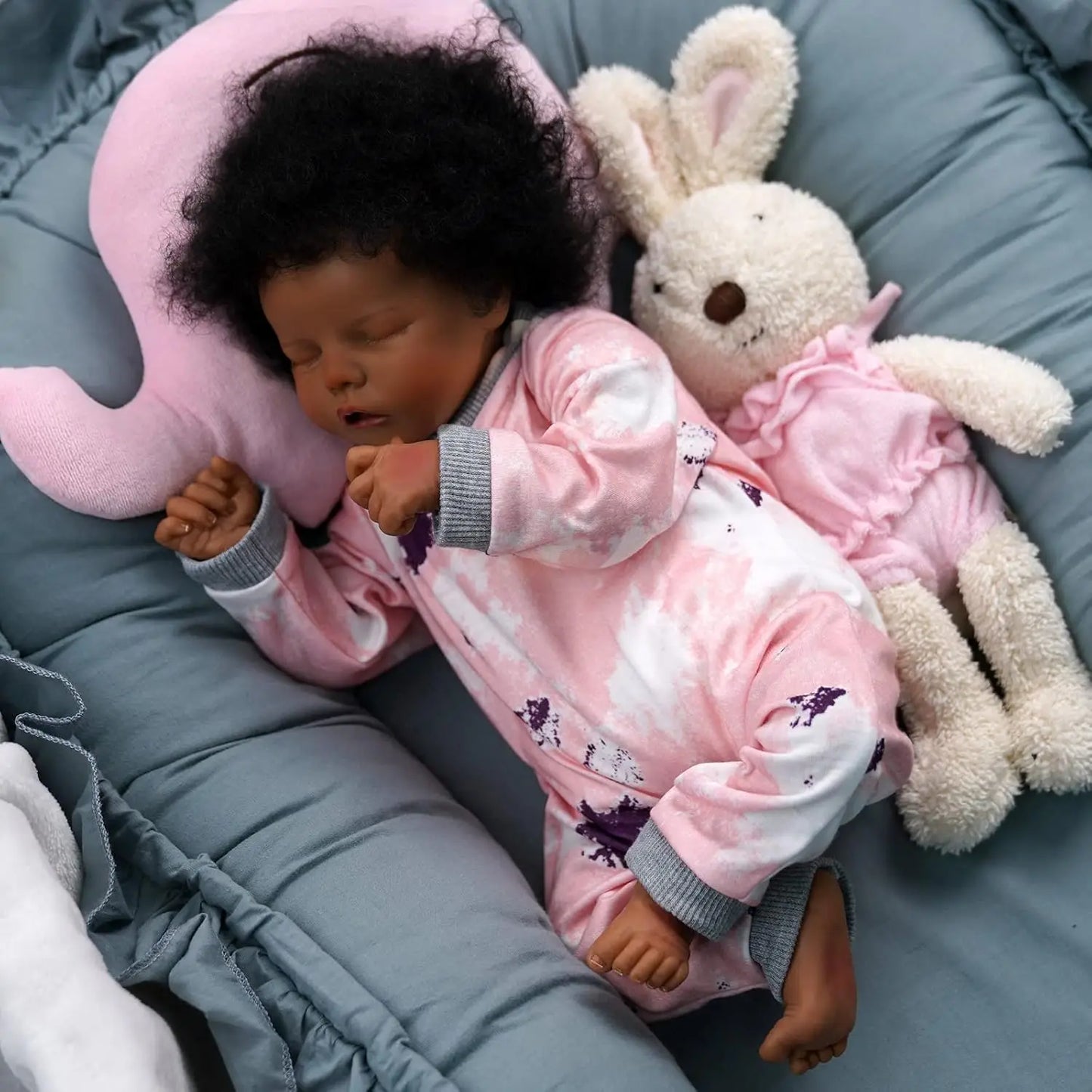 Babeside Lifelike Reborn Baby Doll Soft Newborn African