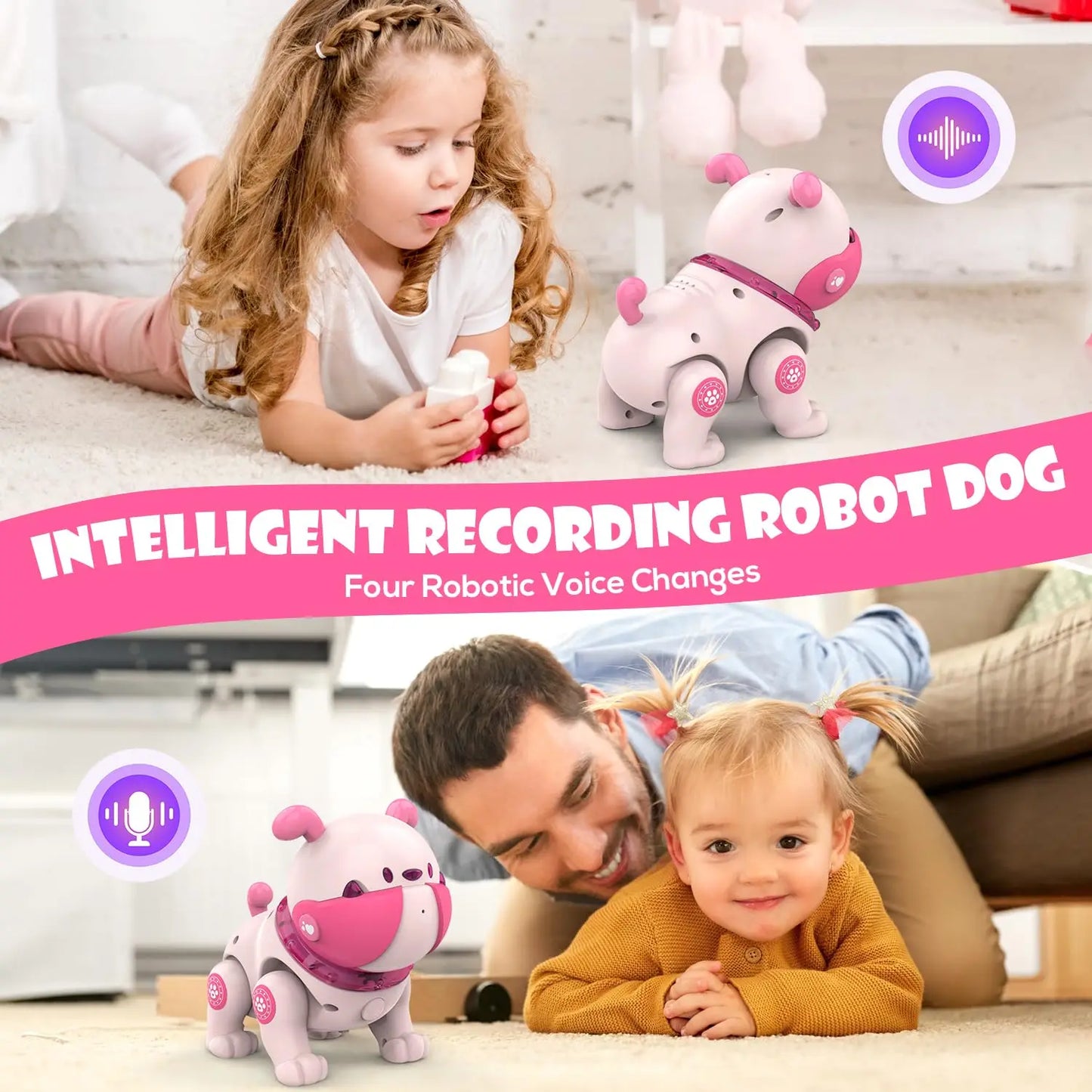 Hign-Concerned Chemical Dog Remote Control Puppy Toy LED