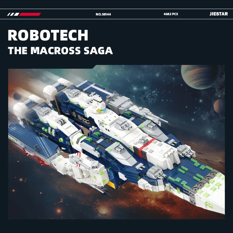 Fortress Ship Building Blocks Robotech Warship Model