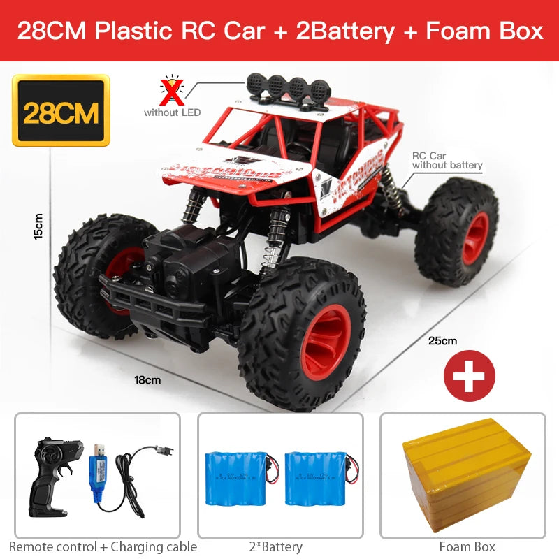 ZWN 4WD RC Car With LED Lights 2.4G Remote Durability