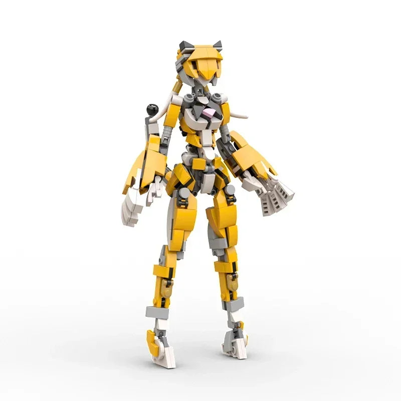 BuildMoc Tiger Girl Robot Moc Building Blocks Set For Kids