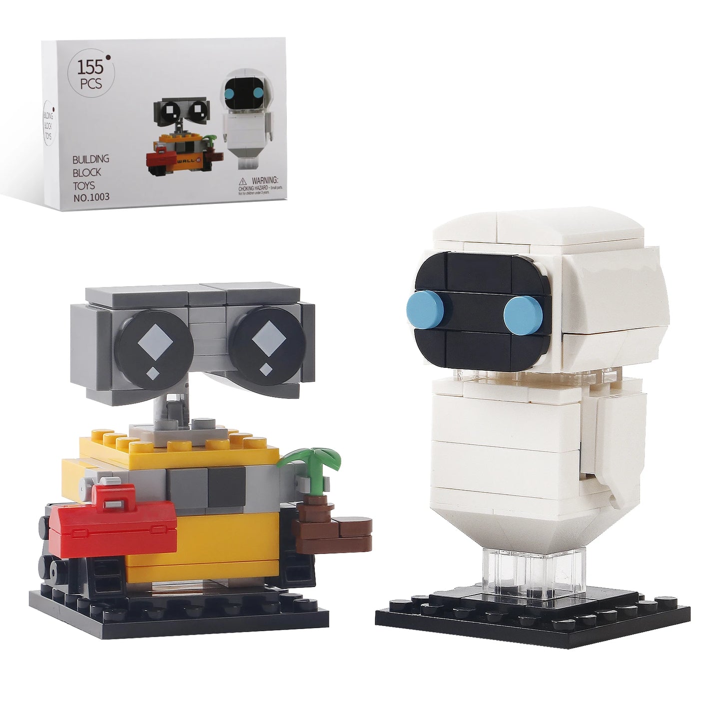 Bibilock WallE And Eve Minifigures Building Blocks Set