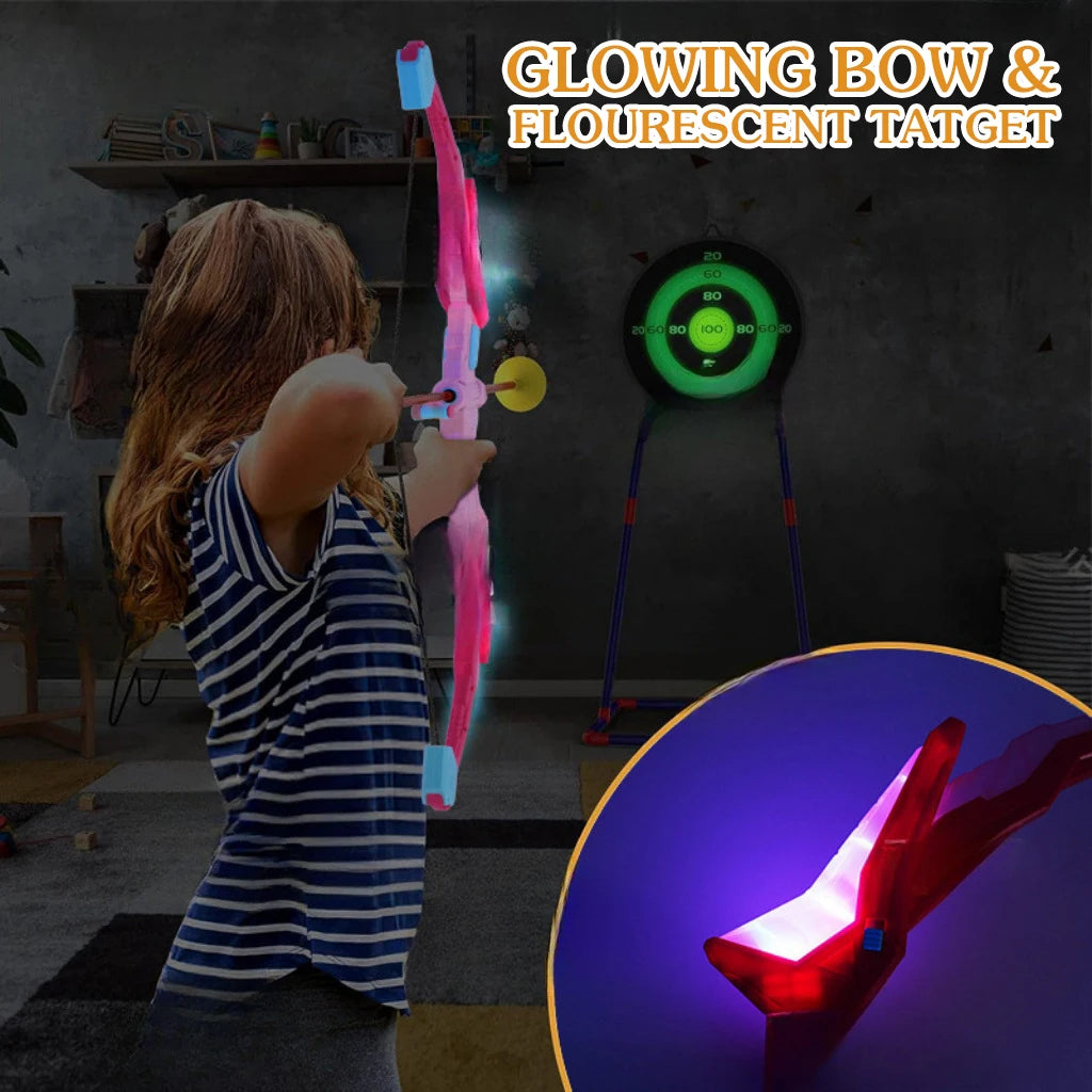 CONUSEACN Light Up Bow And Arrow Set Outdoor Standing Target