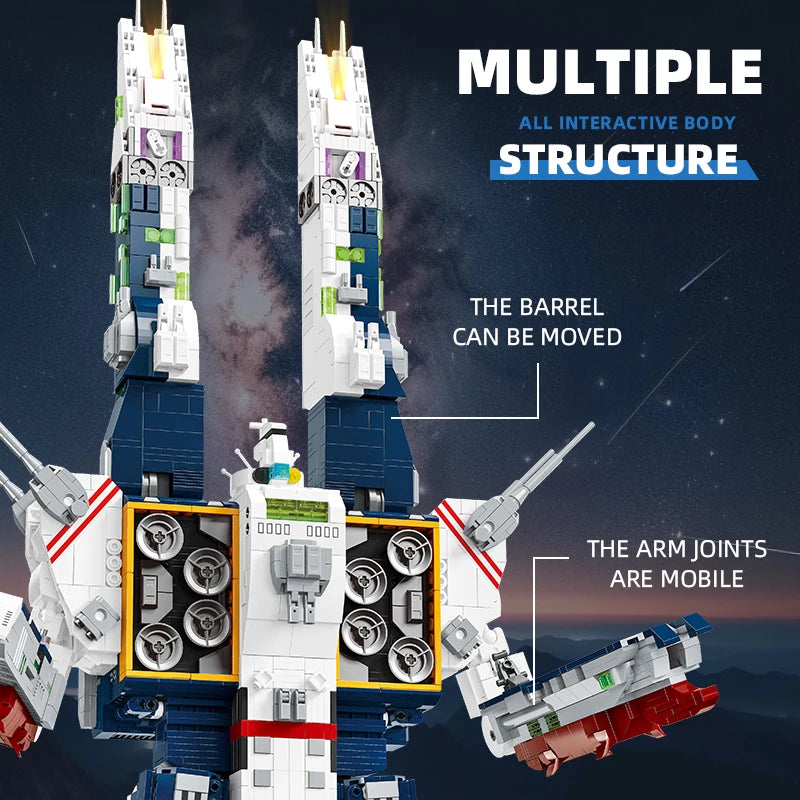 Fortress Ship Building Blocks Robotech Warship Model