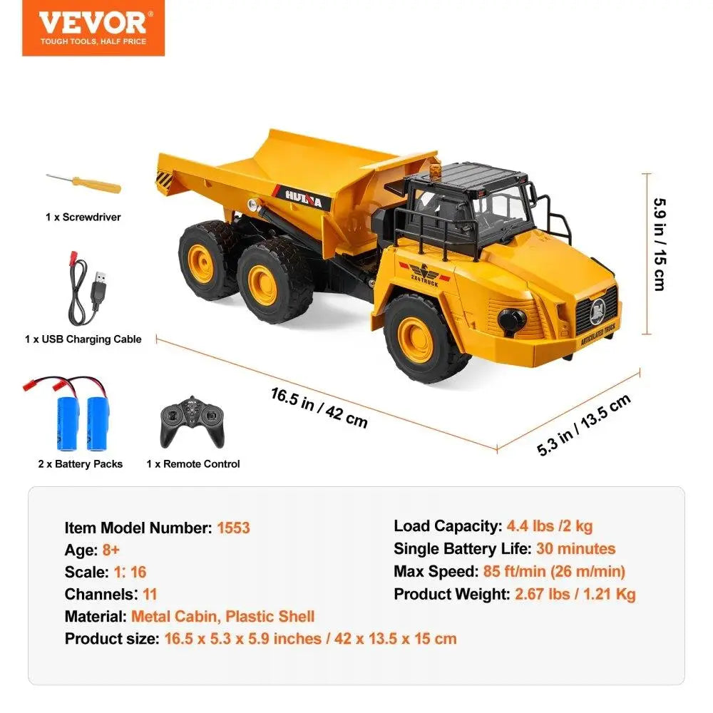 Hign-concerned RC Dump Truck 11CH 1 16 Scale Vehicle