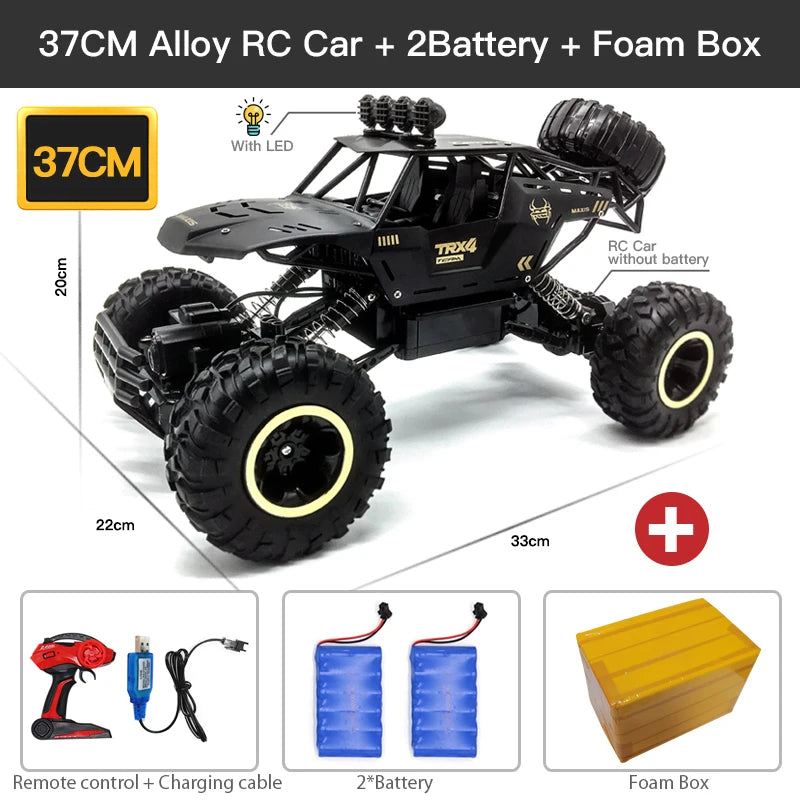 ZWN 4WD RC Car With LED Lights 2.4G Remote Durability