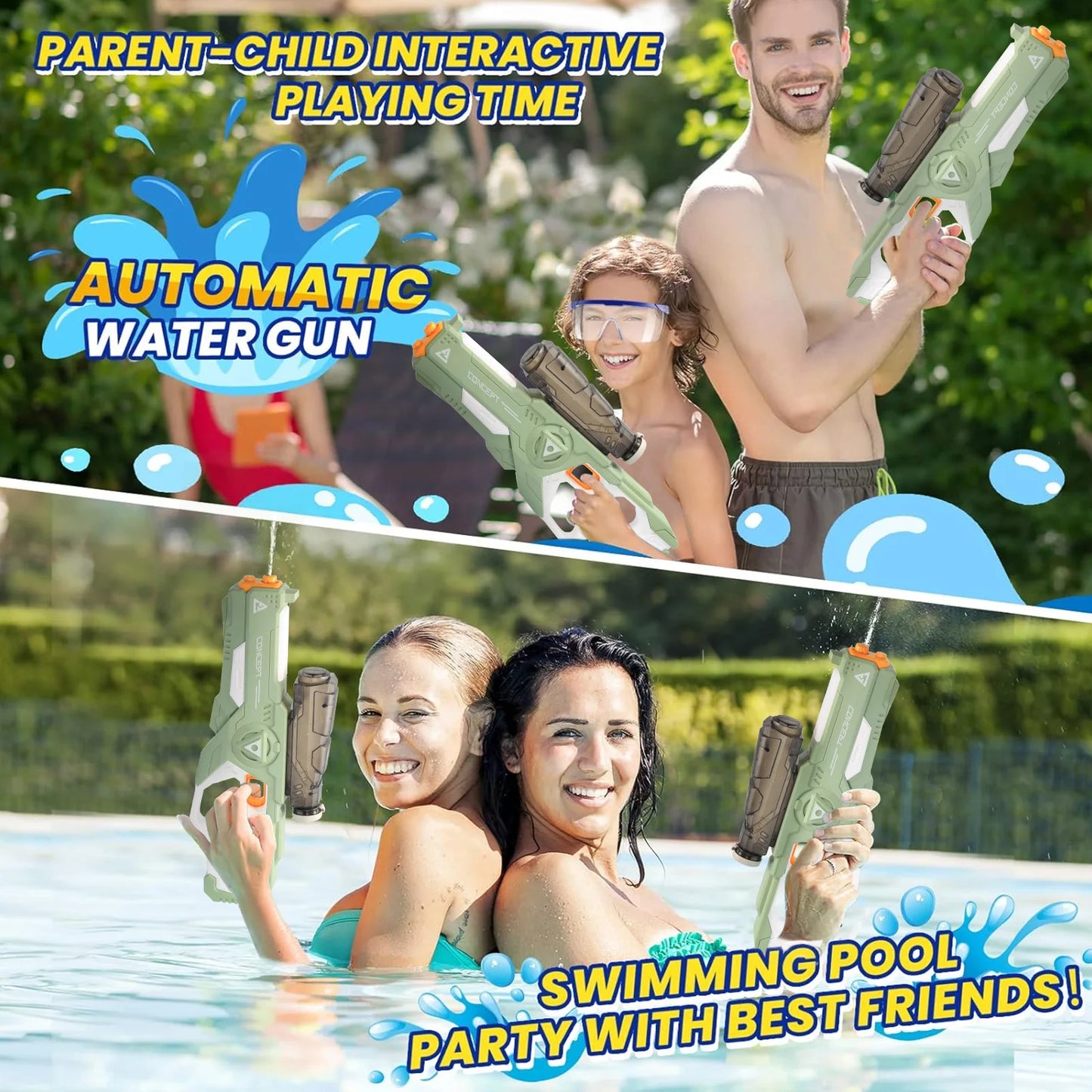 Hasbro Electric High Pressure Water Gun Toy Pistol Outdoor