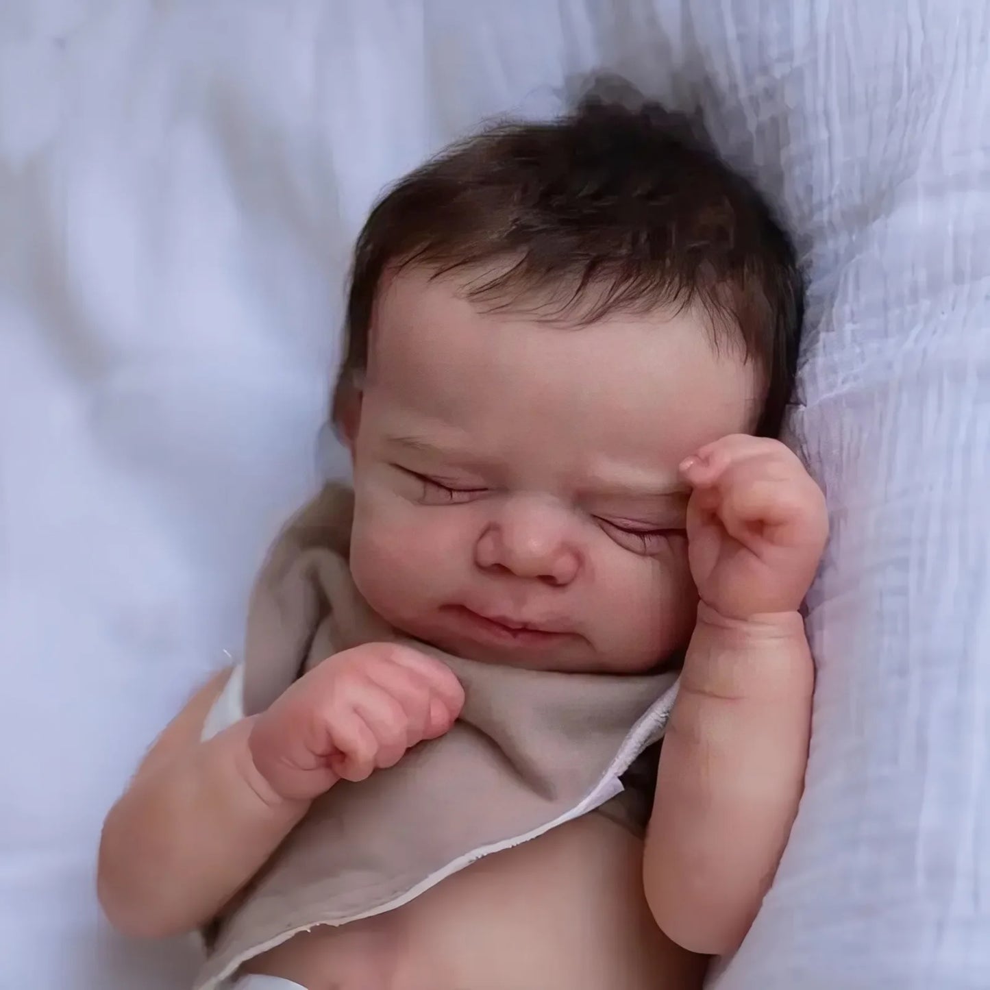 Risbecko Reborn Baby Doll Handmade Painted Preemie Toy