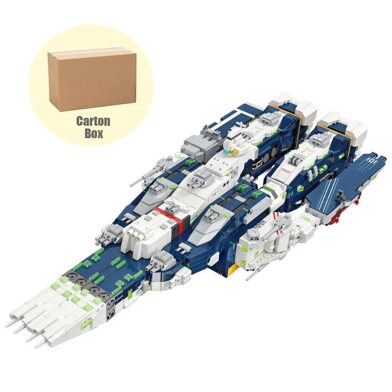 Fortress Ship Building Blocks Robotech Warship Model