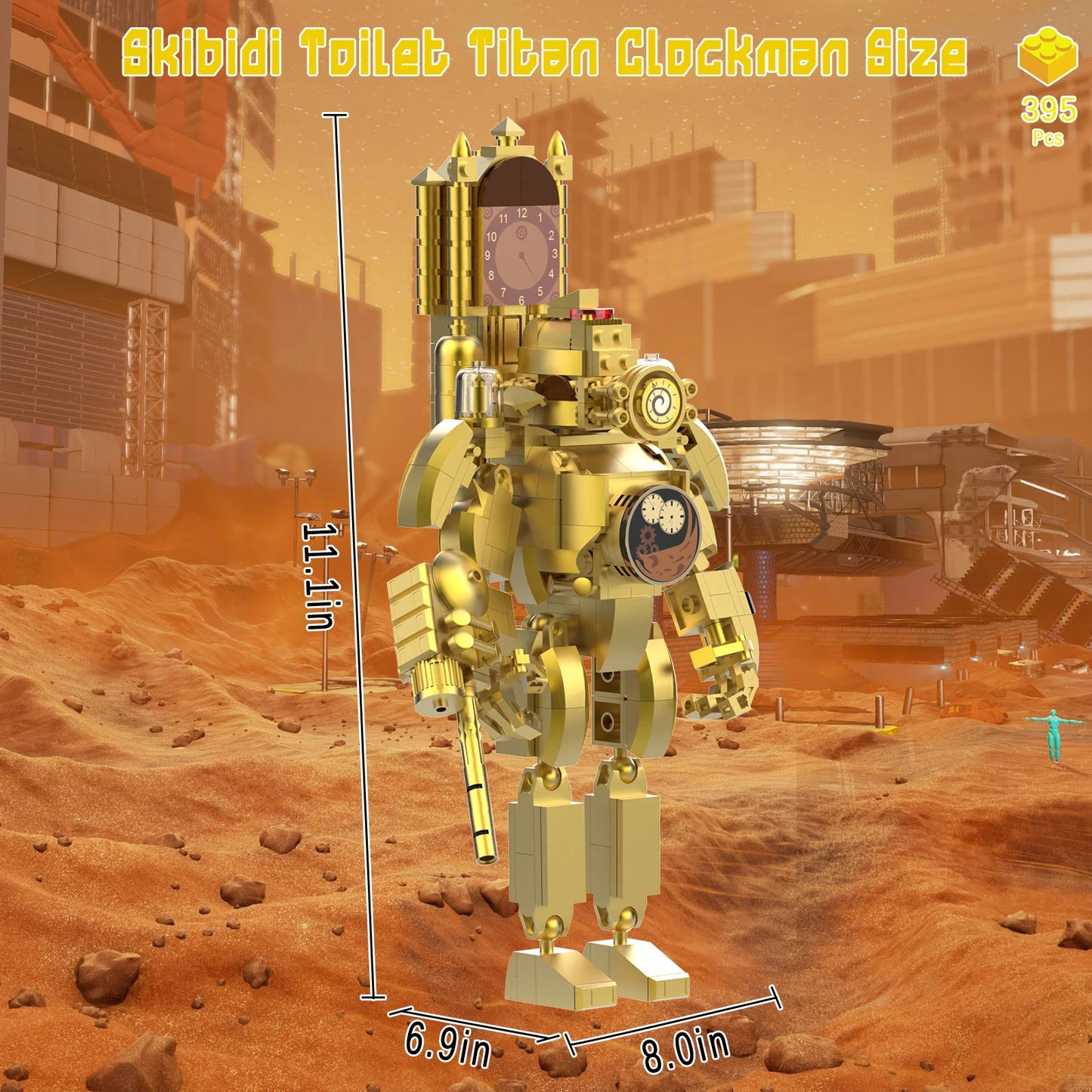 TENHORSESC Skibidi Toilet Clockman Titan Building Sets 395