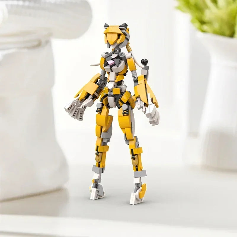 BuildMoc Tiger Girl Robot Moc Building Blocks Set For Kids