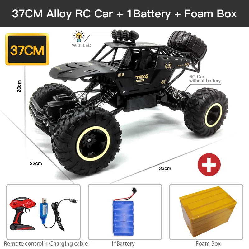 ZWN 4WD RC Car With LED Lights 2.4G Remote Durability