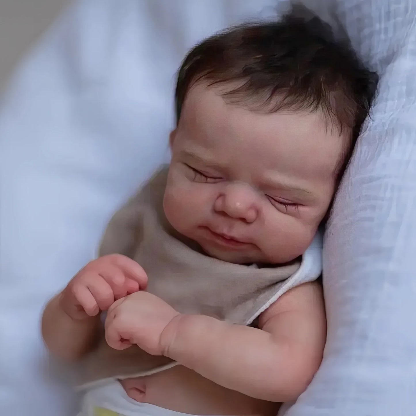 Risbecko Reborn Baby Doll Handmade Painted Preemie Toy