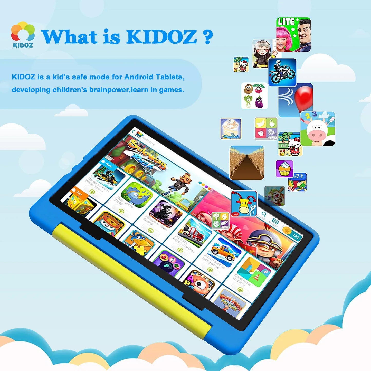 AEEZO-US KT1016 Kid Tablet Android 14 Quad Core 8GB