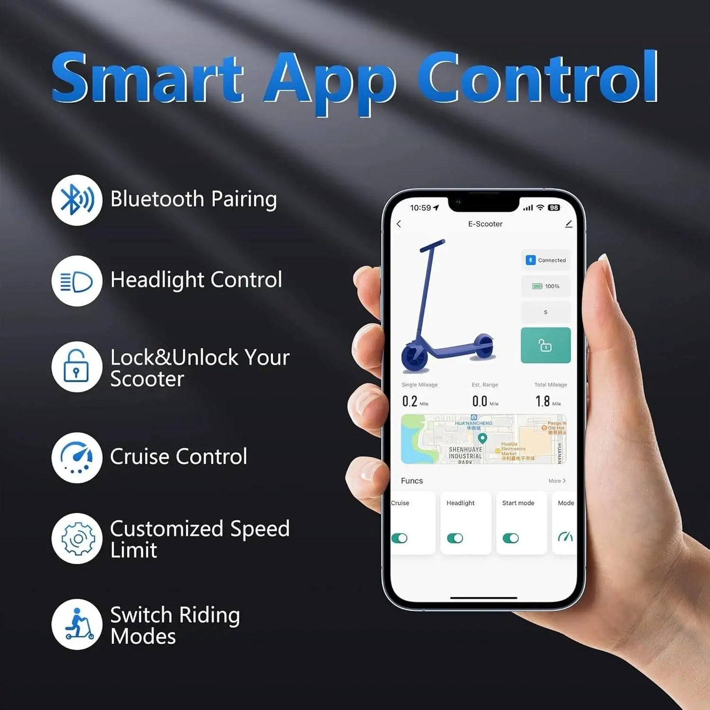 Ladped LPMAX Electric Scooter 22MPH Dual Shock Long Range