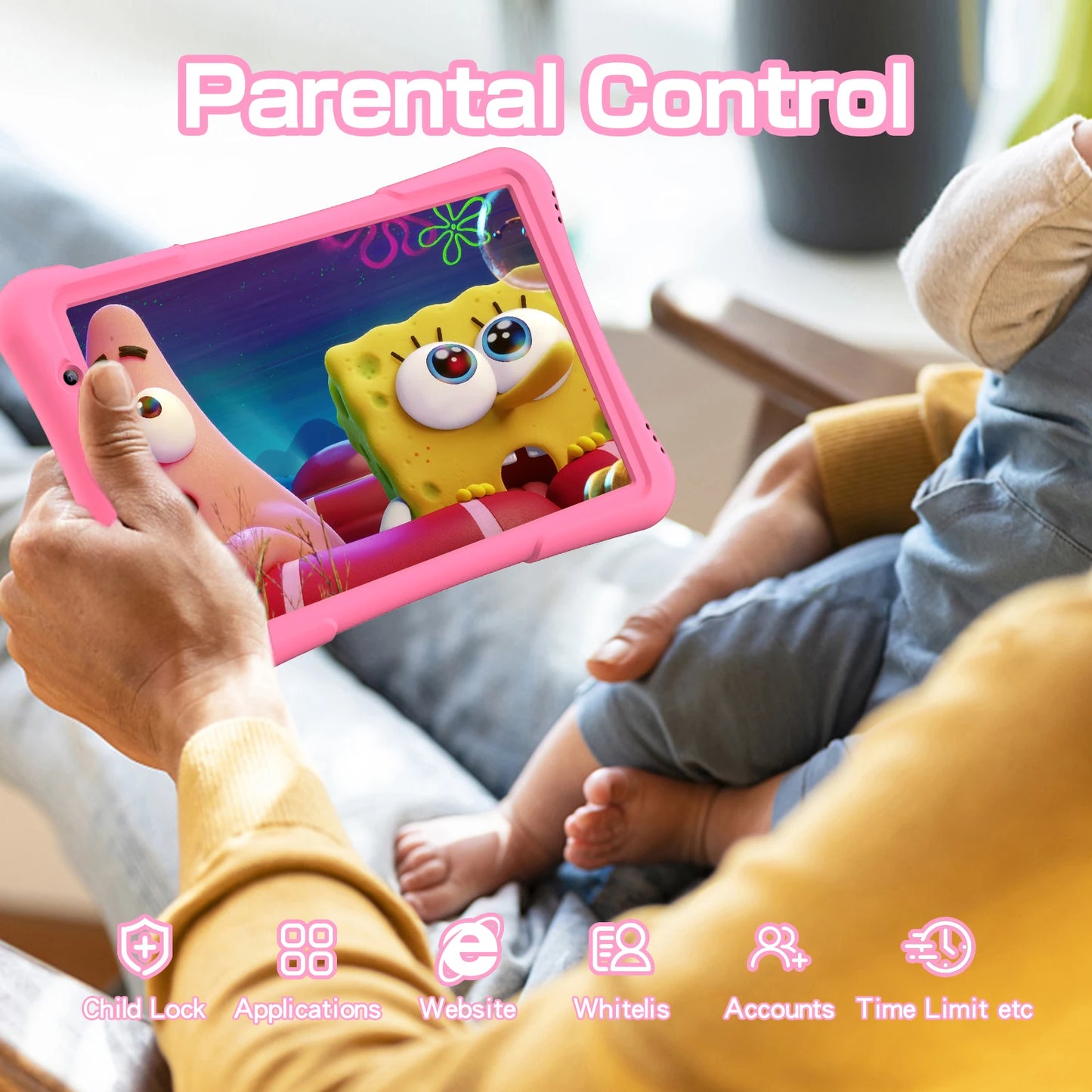 PRITOM Kids Tablet Android Quad Core 4GB 32GB WiFi 6