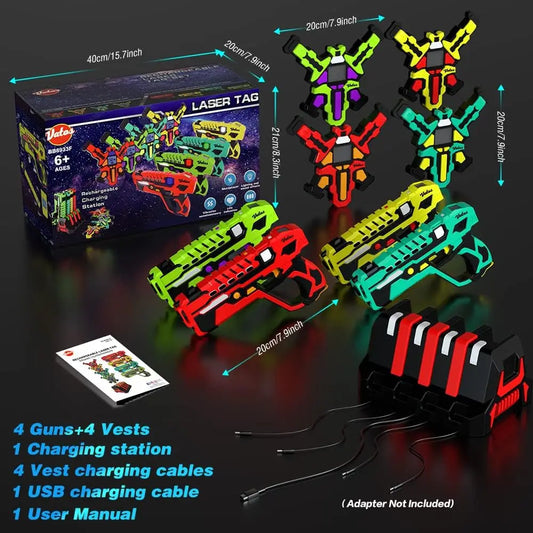 VATOS Upgrade Data Sync Laser Tag Guns And Vests Set