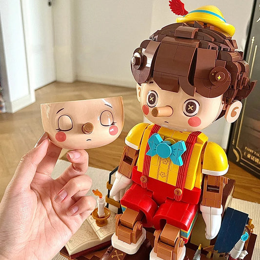 Barweer Creative Expert Long Nose Doll Puppet Blocks Set