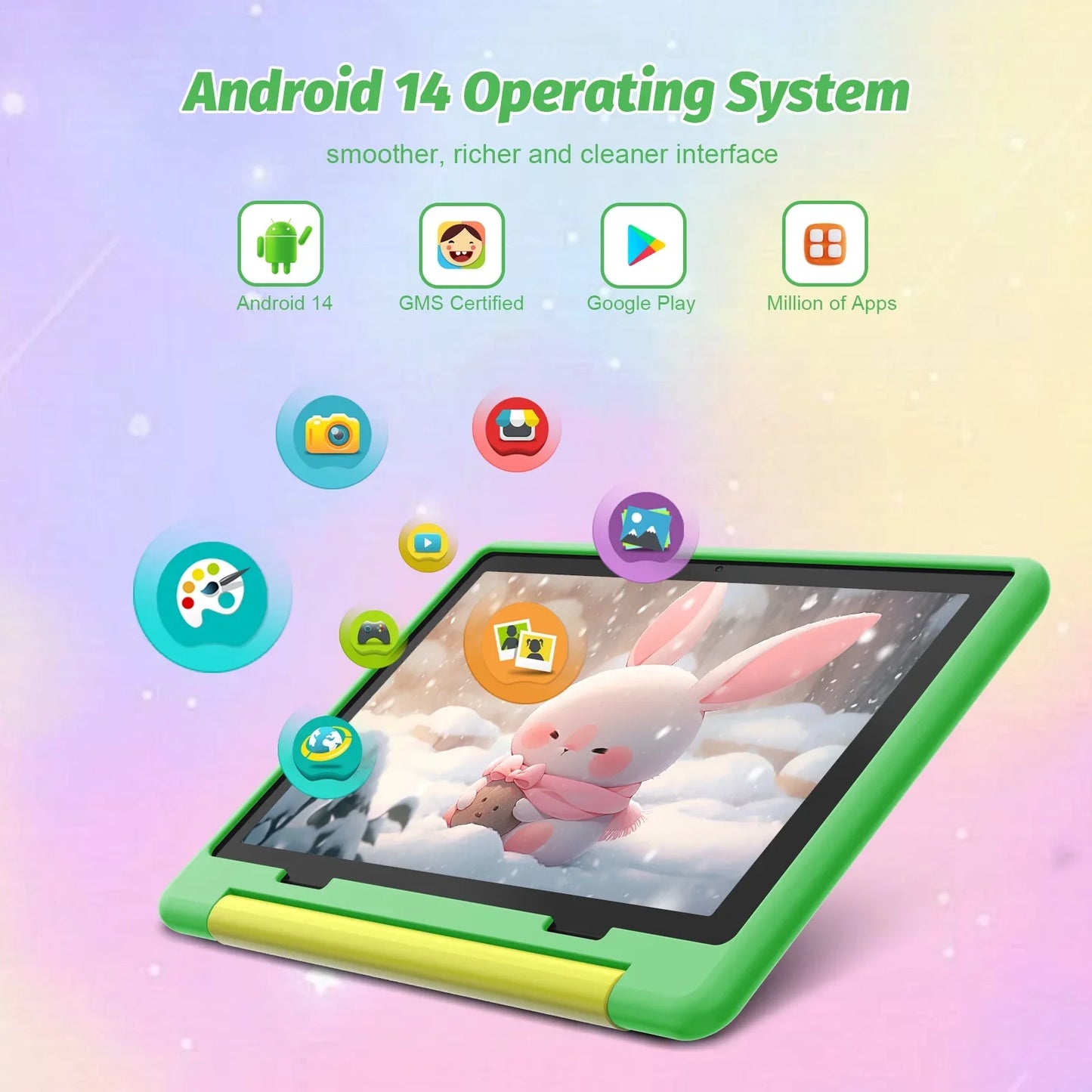URAOC Kids Tablet Octa Core 64GB ROM 1TB Expandable