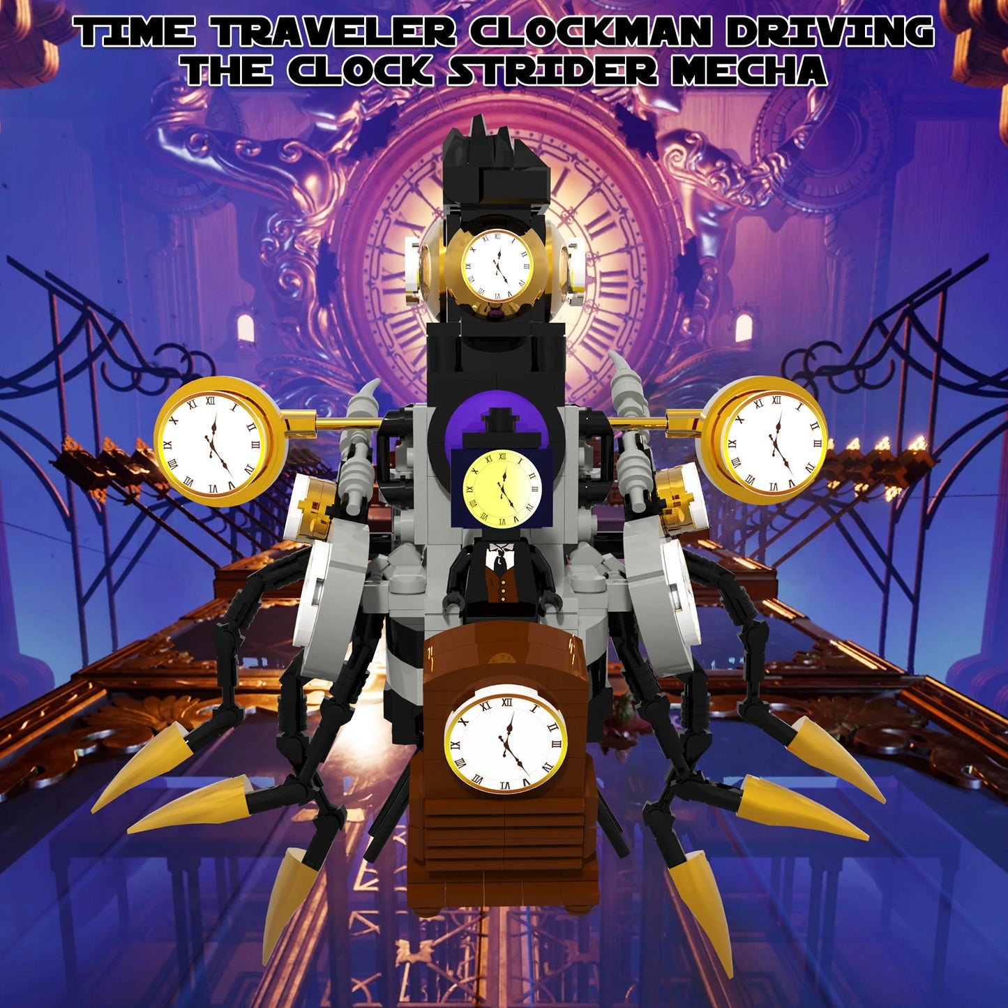 Tenhorses Time Traveler Clockman Building Set Skibidi
