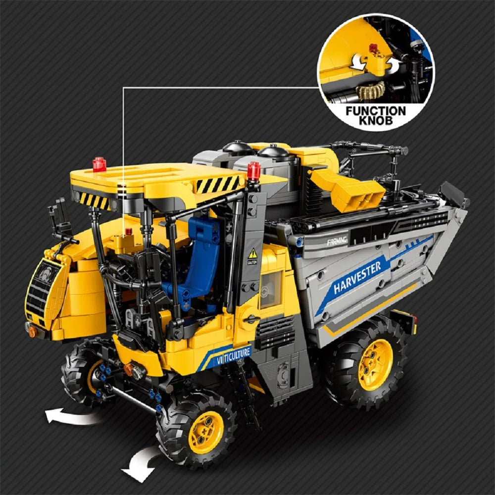 TENHORSE Grape Harvester Building Blocks Remote Control Toy