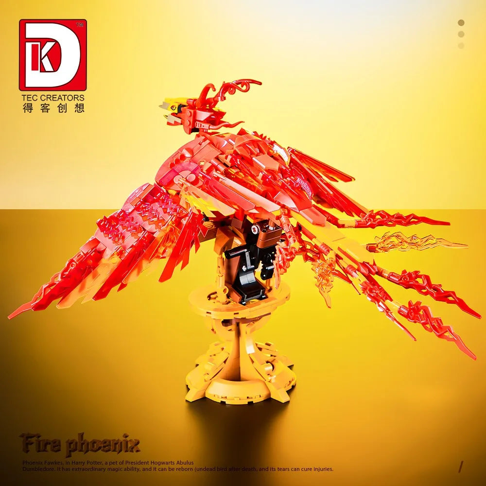 Barweer 938Pcs Magic Phoenix Fire Bird Building Blocks Set