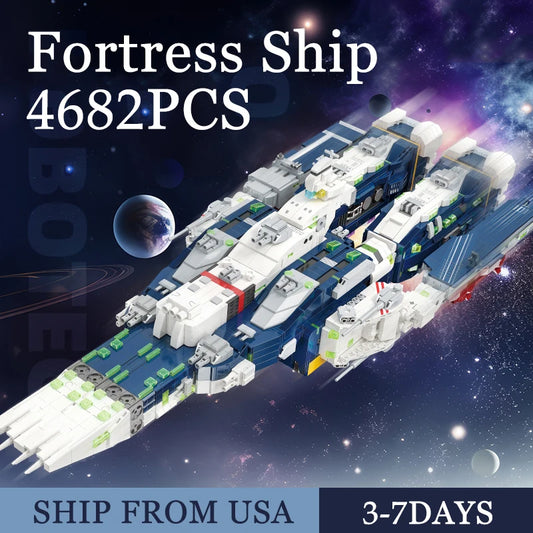 Fortress Ship Building Blocks Robotech Warship Model