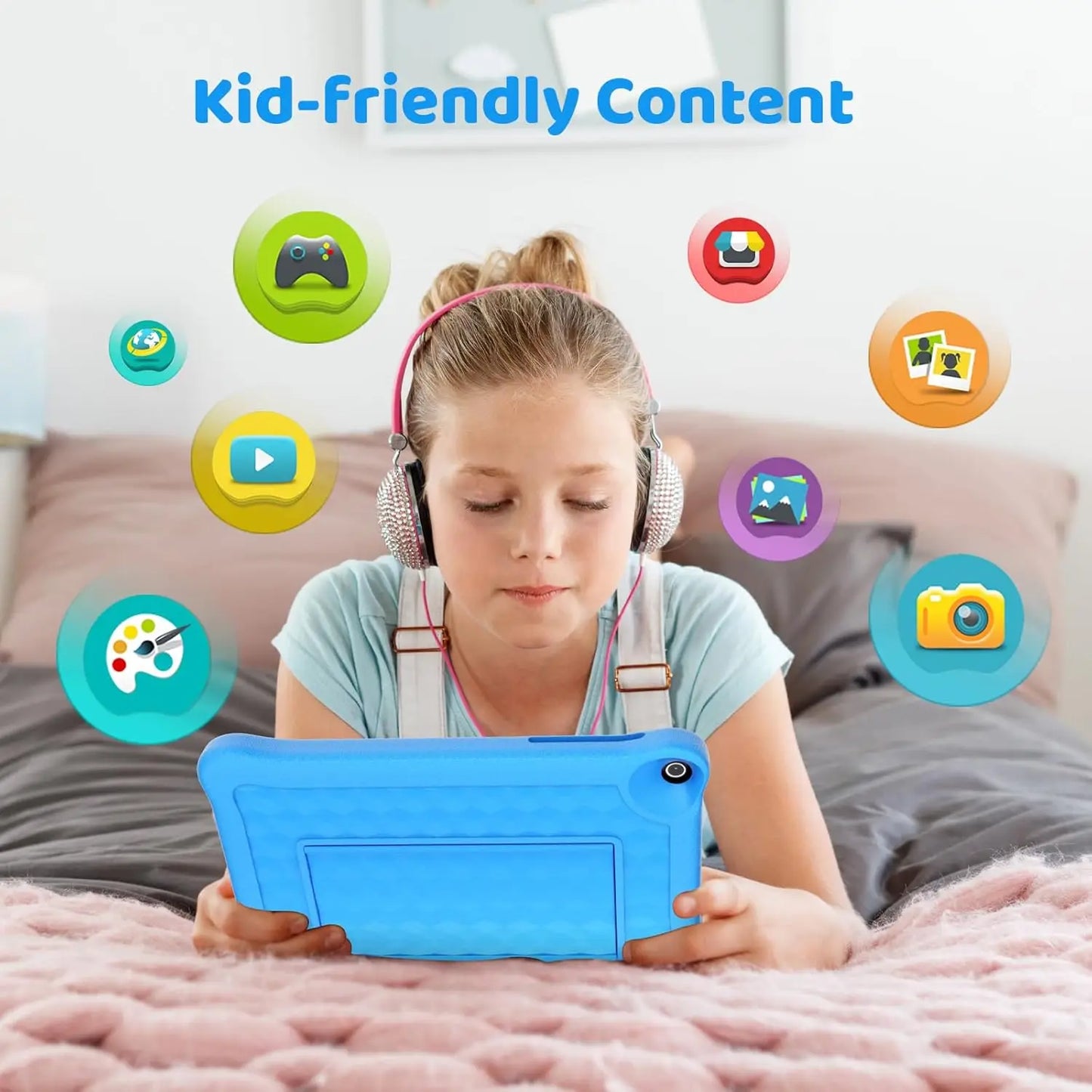 URAOC Kids Tablet Android Dual Camera Parental Control