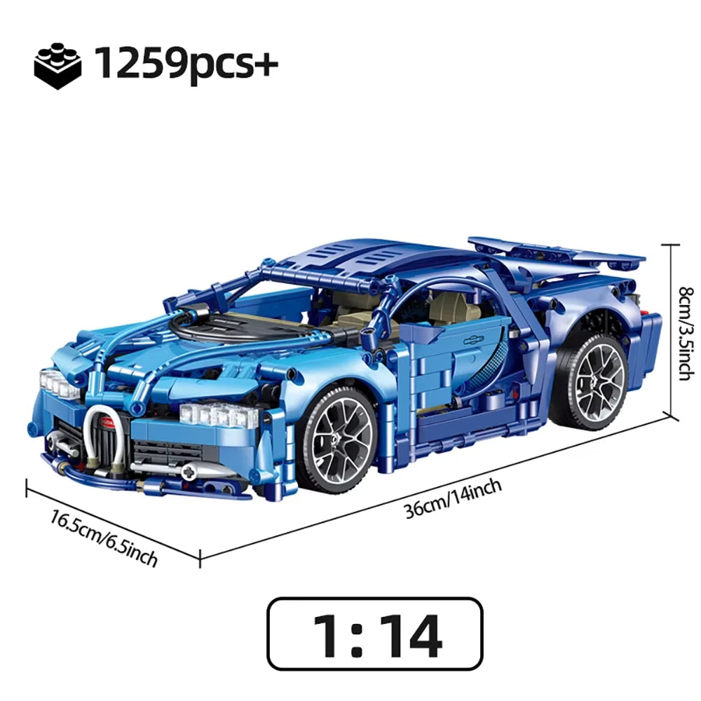 ToylinX Bluce Sports Car MOC Building Blocks Kit 1259Pcs