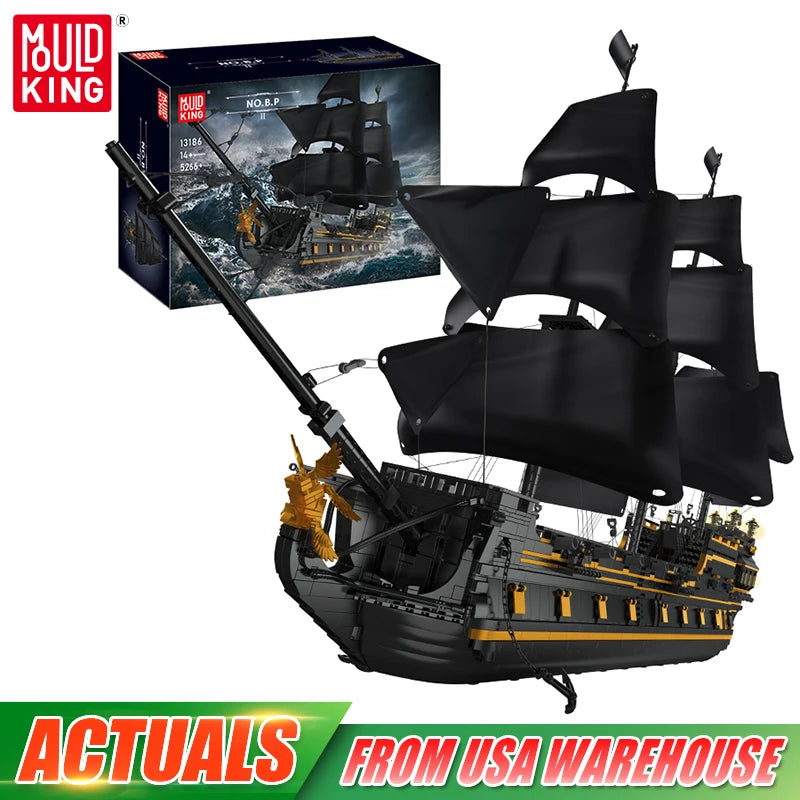 Mould King 13186 Pirate Ship Brick Set Building Blocks