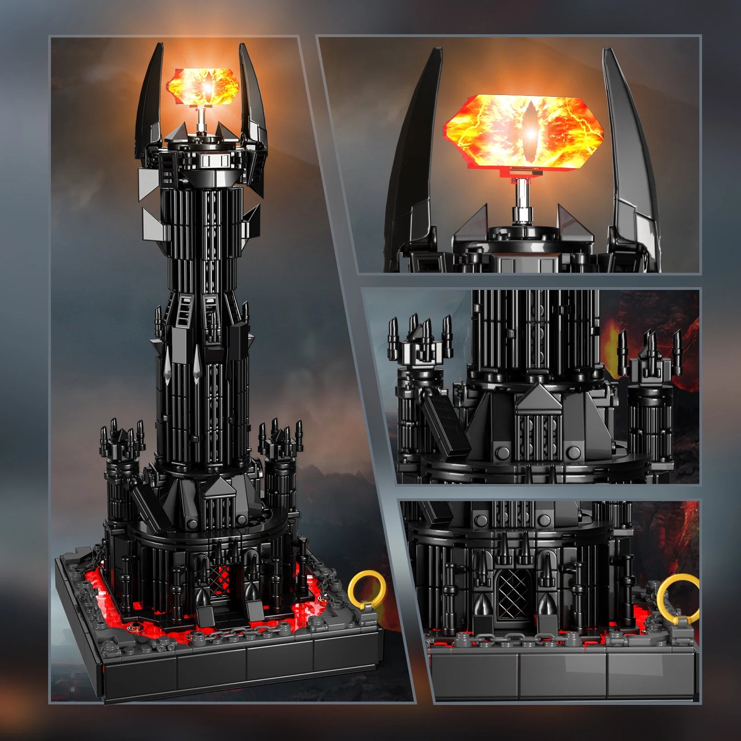 BuildingBoat Dark Tower LED Building Blocks Kit Architecture