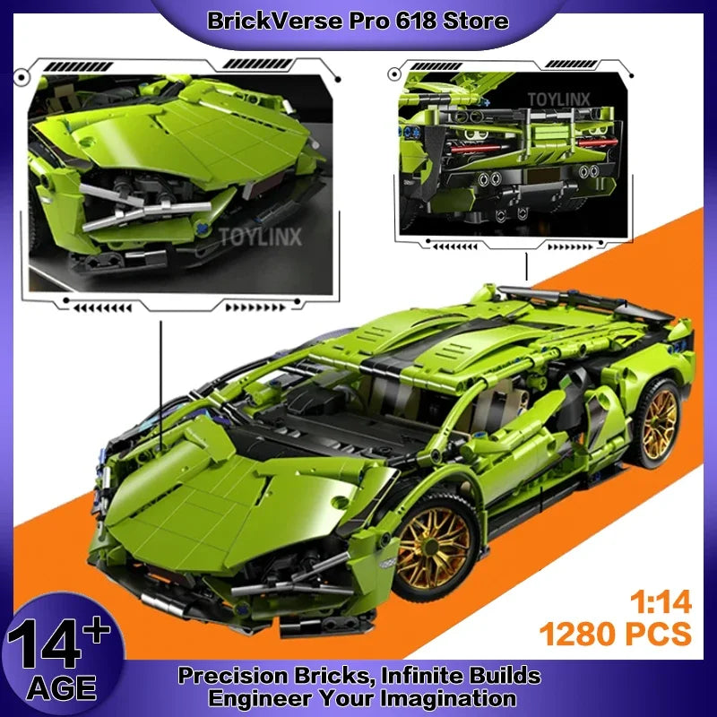 Kbox 3696PCS Supercar Building Blocks Toy Gift For Boys