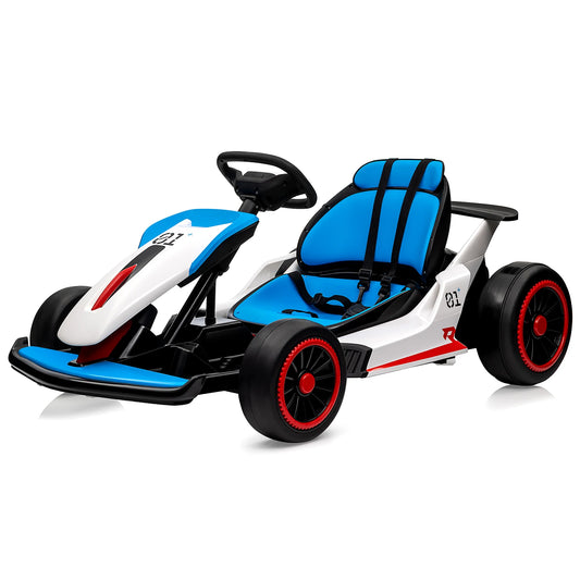 HiMISSE 24V Go Kart Ride On Dual 200W Motors Battery
