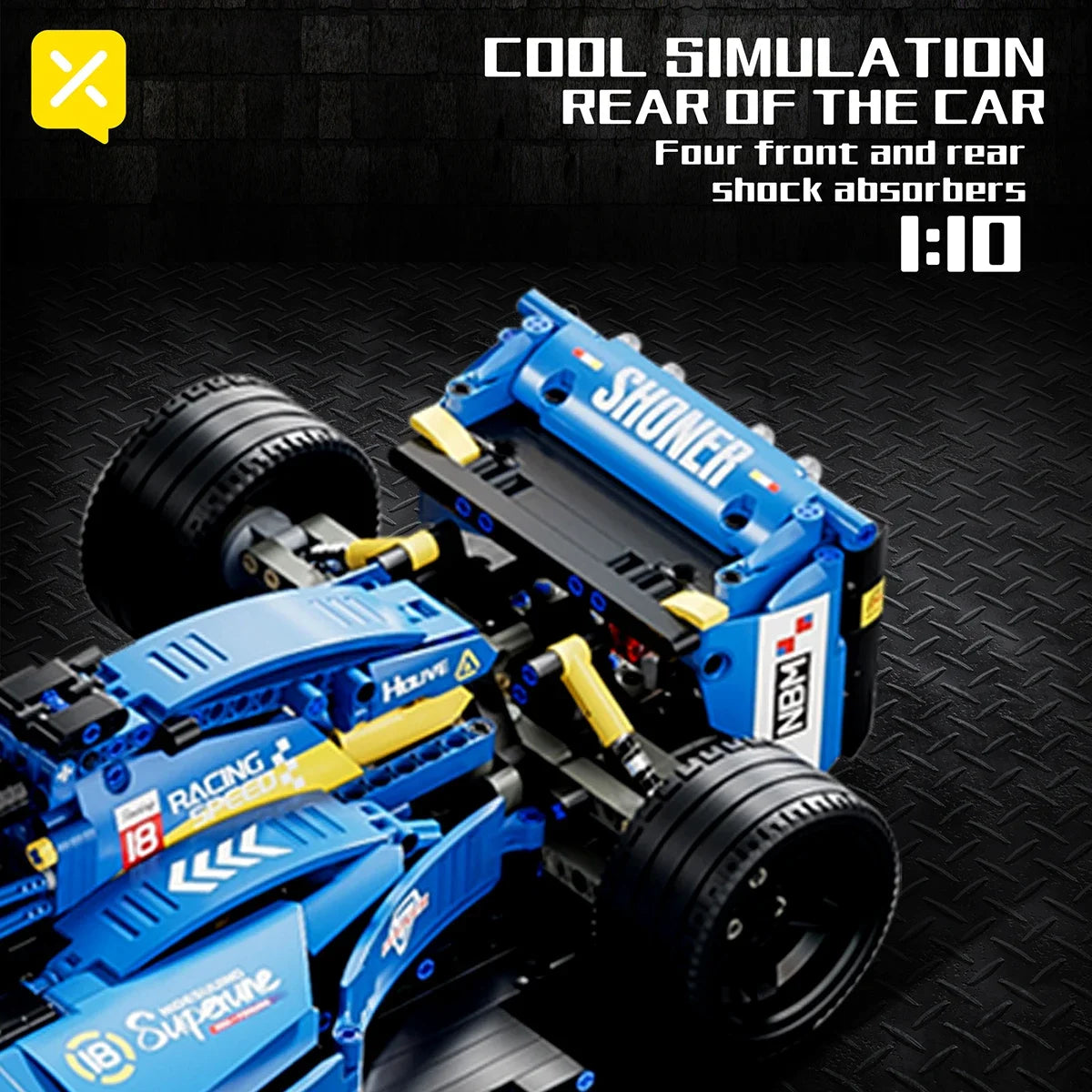 Kbox F1 Formula Racing Car Building Block Toy Desk Decor