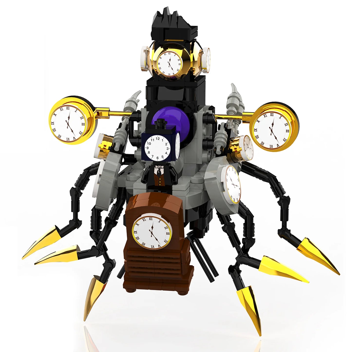 Tenhorses Time Traveler Clockman Building Set Skibidi
