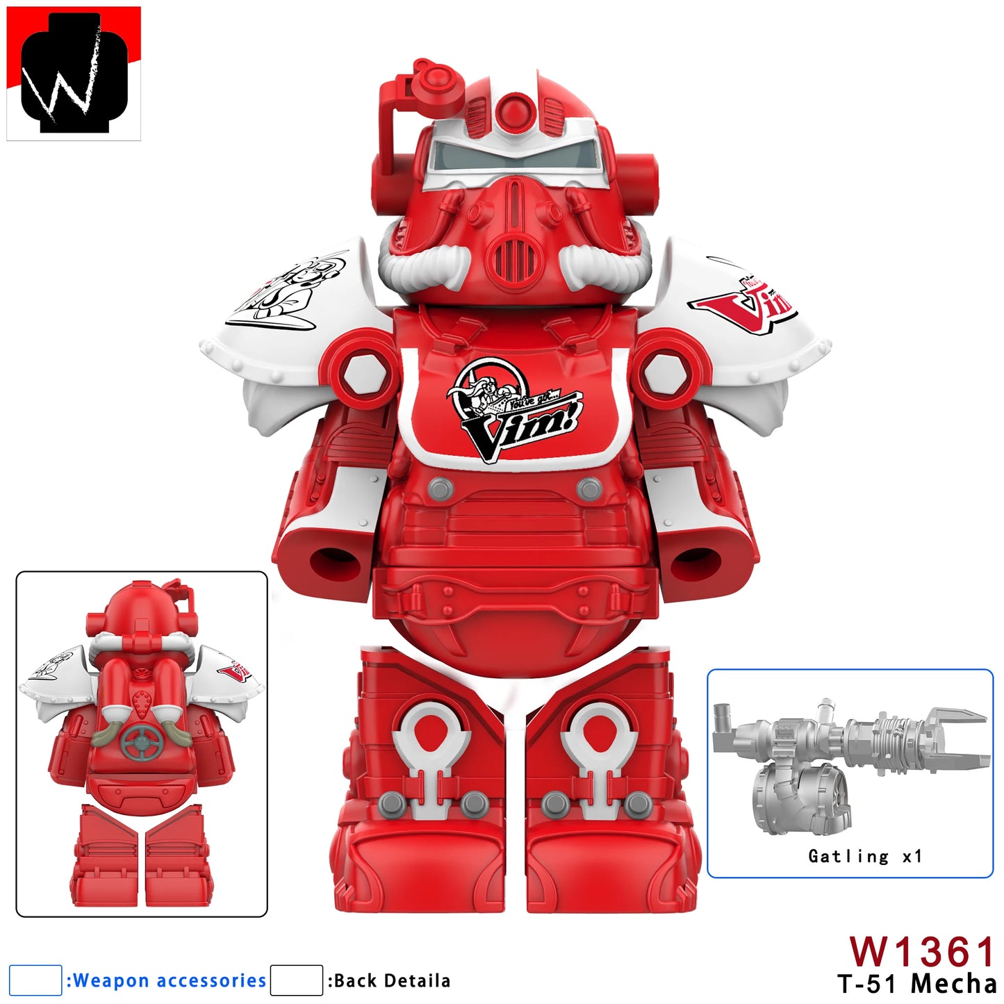 T 51 Mecha Power Armor Building Blocks Soldier Figures