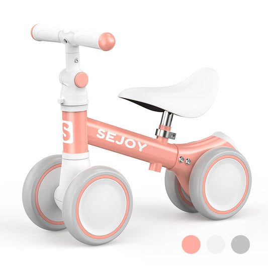 Sejoy Toddler Balance Bike Four Wheel Ride On Toy Deluxe